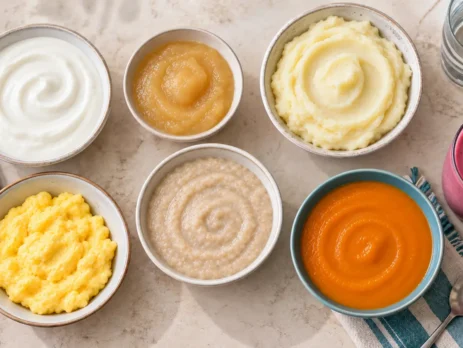 Selection of smooth soft foods and water for tooth extraction recovery